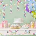 Nezyo 240 Sheets Paper Chain Strips Construction Bright Paper Strips About 46 Feet in Total Length 1 x 8 Inch with 1 Roll Double Sided Tape for Crafting DIY Home Party Decoration(Macaron Colors)