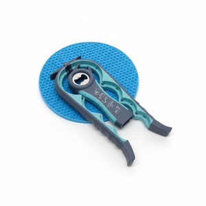 Jar Opener for Weak Hands, Seniors with Arthritis, 5 in 1 Multi Function Bottle Opener Lid Opener For Arthritic Hands with Non Slip Rubber Jar opener Gripper Pad(blue) (3-piece set)