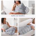 Kivik Weighted Lap Blanket 5 lbs for Adults, Small Weighted Lap Pads, Washable Weighted Lap Pad, Washable Mini Heavy Travel Blankets for Calming & Relaxing, Portable & Breathable 24"x29", Grey