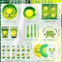 Tennis Birthday Party Decorations - Tennis Party Supplies including Banner, Plate, Cake Topper, Cup, Napkin, Balloon, Tablecloth - Serves 20