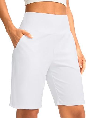 G Gradual Women's Bermuda Long Shorts with Pockets 9" High Waisted Knee Length Shorts for Women Walking Athletic Workout, 3XL