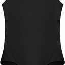 Stelle Leotards for Girls Sleeveless Scoop Neck Dance Ballet Tank Leotard Gymnastics Outfits (10-11 Years, Black)