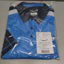 LULY YANG DSP Men's Active Polo - Short Sleeve (Blue, XXL)