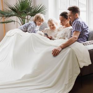 Bedsure GentleSoft Sherpa Fleece Oversized Cal King Blankets for Bed - Thick and Warm Throw for Women and Men, Soft Fuzzy Plush Large Blanket for Winter, White, 112x98 Inches