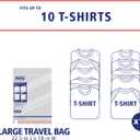 Hefty Shrink-Pak Large Travel Bags - Airtight Storage Bags for Maximum Space Saving, Travel Essentials, Ideal for Packing, Durable, Reliable Compression with Sealed Protection