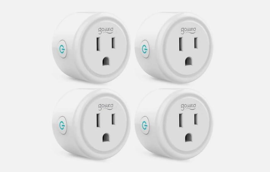 4 Pack, Mini Smart Plug, WiFi Outlet Works with Ale.xa and Go~Ogle Home from_Go.'sund'