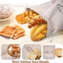 3-Pack Bread Bags for Homemade Bread Sourdough with Inner Lining, Linen Breads Bags Keeps Breads Fresh, Reusable Bread's Storage Bag, Flax Sourdough Bread's Bag's for Sourdough's Bag(17x13 In Lager)
