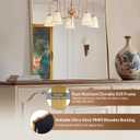 ANDY STAR Scalloped Arched Mirror, 24x36 Inch Brushed Gold Mantle Mirror with Stainless Steel Metal Frame, Modern Wall Mirrors for Bathroom, Bedroom, Fireplace, Living Room, Entryway Hangs Vertically