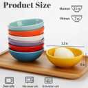 ZENFUN Set of 8 Ceramic Pinch Bowls Set, 3.5 Oz Porcelain Round Sauce Dipping Dishes, Mini Terracotta Dessert Bowls, Condiments Bowls in Bulk for Kitchen, Cooking Prep, Parties, Decor, Sushi