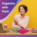 Better Office Products Poly Project Document Pockets, 25 Pack, 1/5 Cut Tabs, Plastic File Jacket Sleeves for Letter Size Paper, 5 Translucent Colors, 5 Full Sets of Tabbed Folders