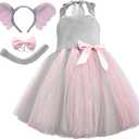 Tutu Dreams Halloween Animal Costumes for Kids Girls Reindeer Giraffe Tiger with Headband Halloween Dress Up Clothes. XXXL Size