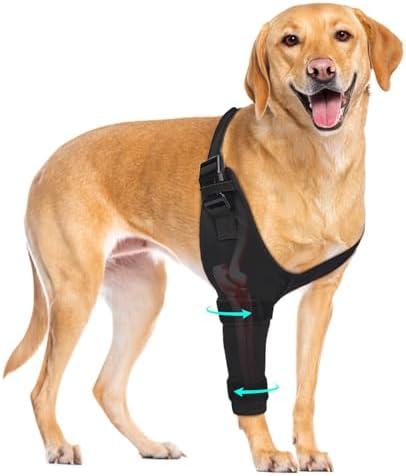 Pawfun Dog Elbow Protector Brace, Dog Leg Sleeves Anti-Licking for Arthritis, Hygroma, Pressure Sores, and Calluses, Dogs Elbows Pads & Shoulder Brace for Elbow Dysplasia and Injury Recovery, Right M