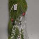 17 Inch Christmas Tree Picks, 6 PCS Lime Green Furry Curly Stems with Red Glitter Balls, Flexible Christmas Tree Topper Decorations for Holiday Arrangements, Wreaths & Table Christmas Decor