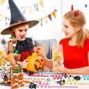 24 PCS Reusable Straws for Halloween Theme Party Birthday Decorations with 2 PCS Cleaning Brushes (Halloween Pumpkin)