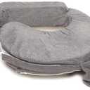 My Brest Friend Nursing Pillow - Deluxe - Enhanced Comfort w/ Slipcover - Ergonomic Breastfeeding Pillow For Ultimate Support For Mom & Baby - Adjustable Pillow W/ Handy Side Pocket, Evening Grey