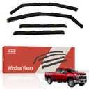R-GEE in-Channel Window Rain Guards Fit for Chevrolet (Chevy) Silverado/GMC Sierra 2500HD/3500HD 2020-2025 Crew Cab, Durable Window Deflectors, Vent Window Visors Exterior Car Accessories, 4 Pieces