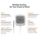 SONOFF SNZB-02LD Zigbee Waterproof Temperature Sensor with 1.5M Stainless Steel Probe, LCD Display, -40~115C Range, APP Monitoring, Magnetic Mount, Works with Zigbee Hub