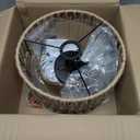 Rattan Ceiling Light Fixture3 Style Options Boho Flush Mount Ceiling Lights, Hand-Woven Rattan Chandelier,Mini Bohemian Wicker Light Fixtures, Farmhouse Light Fixture for Bedroom Hallway Entryway