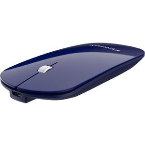 FENIFOX Bluetooth Mouse Slim, Whisper-Quiet Mini Flat Portable Mobile Mice Rechargeable Compatible with Laptop,PC,Android Windows Tablet (Deep Blue)