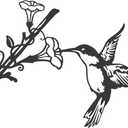 Metal Bird Decor, Hummingbird Gifts for Mom Enchanting Hummingbird Decoration, Metal Wall Art, Outdoor Tree Ornaments  A Unique Garden & Yard Decor (Black)