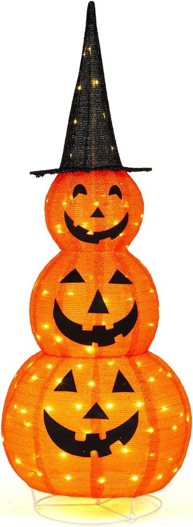 Halloween Decorations 5FT Collapsible Pumpkin Decor
