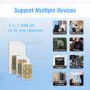 EIOTCLUB Data SIM Card for 360 Days - Compatible with USA Nationwide Networks for Unlocked Security Solar and Hunting Trail Game Cameras IoT Device (USA Coverage, Triple Cut 3-in-1)