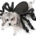 Dog Spider Costume, Halloween Cosplay Costumes for Small Dogs and Cat Black (Large)