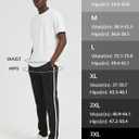 Zylioo Men's Tall Track Pants, Extra Long Sweatpants for Tall Men with Side Stripes and Pockets (Black)