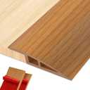 Vinyl Floor Transition Strip Door Threshold Self Adhesive 36 inch, Thresholds for Doorways, Edge-Reducer Transition-Strips for Door/Floor (Light Brown)