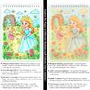 Fuxi Coloring Books for Ages 8-12 Girls, 50 Sheets (73lb/120gsm) Blank Paper Drawing Pad + 50 Designs Blank Paper for Coloring. (PurpIed)