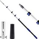 Telescopic Pole 16 FT Aluminum Extension Pool Tool with Flip-Lock Equipped with Universal Accessories, Telescoping Pole for Cleaning, Dusting and Painting