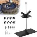 Spare Tire Carrier for Roof Racks,Universal Spare Tire Mount for Roof Racks,Heavy-Duty Carrier Fits Tires Up to 35" Includes Lock for Security