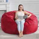 Hobestluk 4FT Bean Bag Chair Giant Bean Bag Chairs for Adults Large Bean Chairs with Removable Cover, Beanbag Chair with Filler, Adult Bean Bag Chairs for Living Room, Bedroom, 4FT - 44" x 44" x 24"