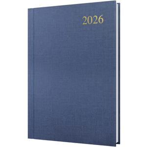 Collins - Essential - 2026 12 Month Calendar Year Planner, Day-To-Page Diary, A5 Hard Cover - Grey (ESSA51.98-26)