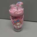 My Melody Water Bottle with Straw and Strap 650ml - Pink