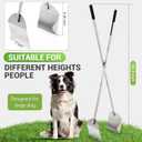 AugFir Lightweight Stainless Steel 48" Pooper Scooper for Large Dogs, Heavy Duty Dog Pooper Scooper Large Opening Long Handle for Pet Waste Removal, Grass, Dirt, Gravel,Yard, Indoor, Outdoor