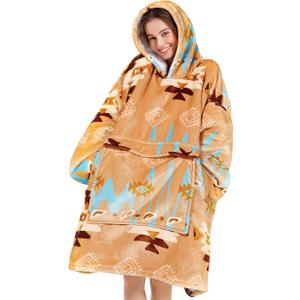 Narecte Cozy Oversized Blanket Hoodie Wearable Blanket Adults Soft Hooded Blanket Hoodie Birthday Gifts for Women Christmas