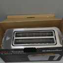 Mueller UltraToast Full Stainless Steel Toaster 4 Slice, Long Extra-Wide Slots for Bagels and Waffles, 6 Browning Levels, LED Display, Cancel/Defrost/Reheat Functions & Removable Tray, Kitchen Gadgets