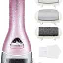 Electric Foot Callus Removers Rechargeable,Portable Electronic Foot File Pedicure Tools, Electric Callus Remover Kit,Professional Pedi Feet Care Perfect for Dead,Hard Cracked Dry Skin（Pink）