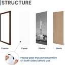 ENJOYBASICS 12x16 Picture Frame, Display for 12 x 16 Poster, Wall Gallery Photo Frames, Brown, 2 Pack