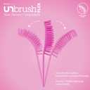 FHI Heat UNbrush Flex Detangling Brush Ultra-Flexible, Pain-Free Hair Brush Detangler with DuoFlex Anti-Static Bristles for Removing Tangles, Massaging Scalp & Faster Styling