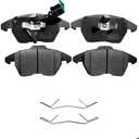 PM Auto Front Brake Pads Compatible With 2005-2014 Volkswagen Jetta, Set of 4 Ceramic Brakes Pads