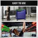 Magnetic Socket Organizer Holder Tool: 8PCS Set includes 2PCS 1/4", 4PCS 3/8", 2PCS 1/2" Drive Socket Storage Trays Toolboxs, Holding 199 Slots Soft Rubber Covering Black Green (sockets not included)