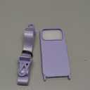 Compatible with iPhone 17 Pro Case with Lanyard Crossbody iPhone Case with Strap Adjustable Shockproof Drop Protection Silicone Phone Cover for iPhone 17 Pro 6.3 inch Lavender Purple