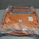 Vibrant and Cheerful Orange Folding Outdoor Chair, Compact Lightweight Portable Design with Wood Armrests & Metal Frame for Backyar, Camping, Beach, Hiking, Picnics