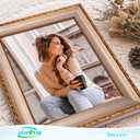20x30 Frame Champagne Gold, Elegant Ornate 30x20 Picture Frame with Floral Trim, for 20 x 30inch Gallery Photo Pic with HD Plexiglass, 1.6in Widen 0.8in Thick, Horizontal Vertical Wall Display