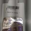 Purple Press on Nails Short Oval Fake Nails Glossy False Nails With Purple White Flowers Designs Full Cover Stick on Nails Reusable Floral Artificial Nails Glue on Nails for Women 24Pcs