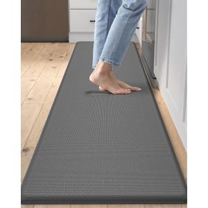 DEXI Kitchen Mat Cushioned Anti Fatigue, Non Slip Waterproof Comfort Standing Floor Rug for Kitchen, Office, Sink, Laundry, 70x20, Grey