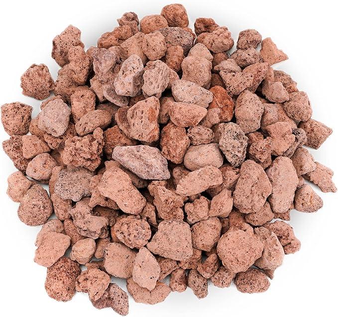 Onlyfire  Lava Rock 10 Pounds Volcanic Lava Stones for Indoor Outdoor Fire Pits Fireplaces Gas Grill and Landscaping, 0.4-0.8 Inch