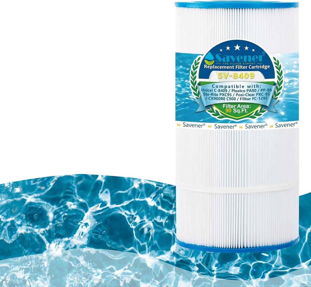 Savener® C-8316 Pool Filter Cartridge, Replaces Hayward CCX1500RE, X-Stream 150, CCX1500-RE, X-Stream CC1500, PLFPXST150, PXST150, FC-1286, HF8316-01, 817-0150n, 817-0150P, 150 Sq. Ft, 2 Pack
